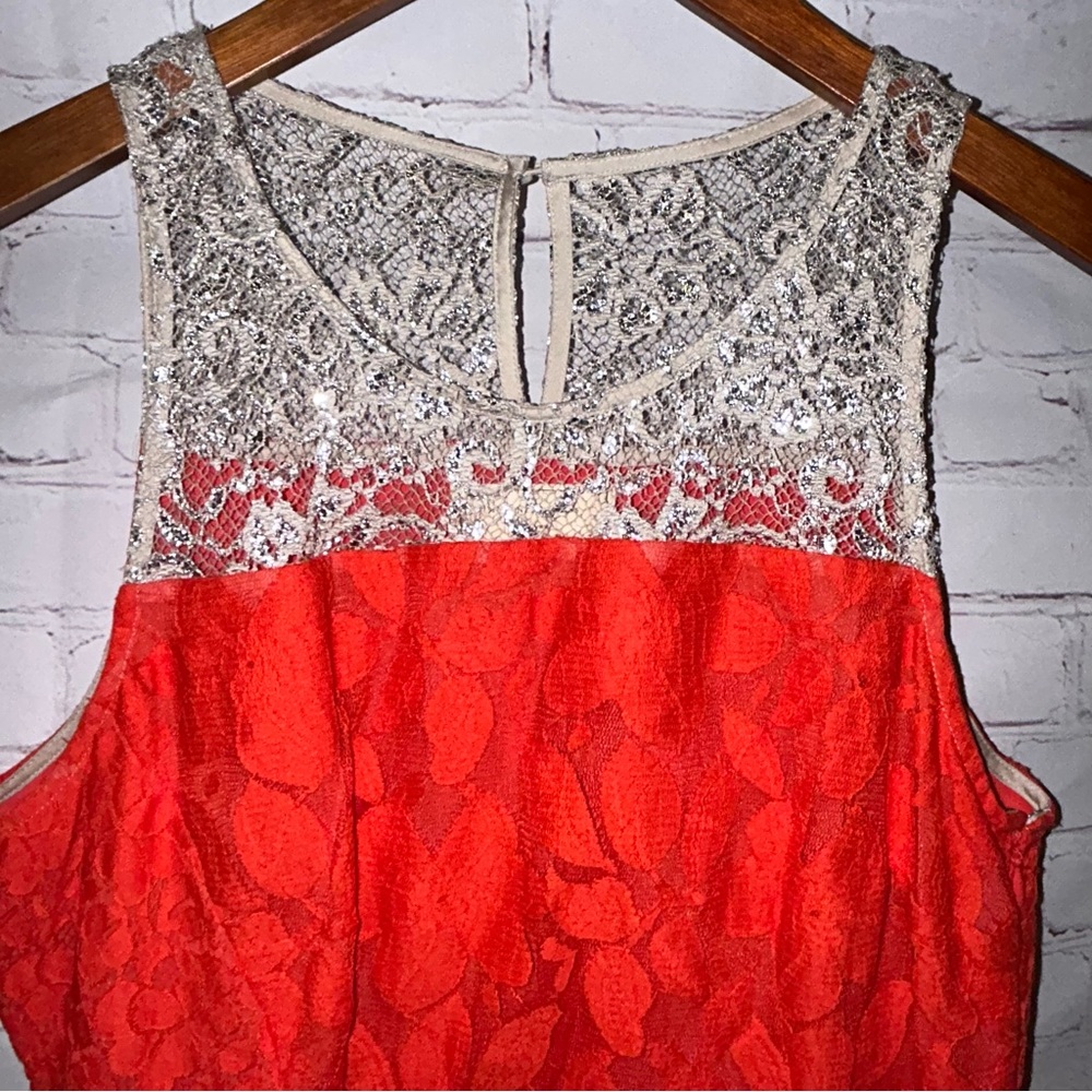 Moulinette Soeurs Glitzen Lace Peplum Top Size 8 - Picture 3 of 9